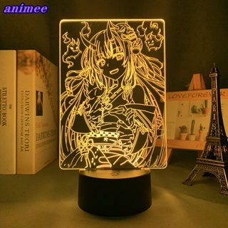 โคมไฟตั้งโต๊ะ Led รูปการ์ตูนอนิเมะ Nakiri Ayame 3d ของขวัญวันเกิด สําหรับตกแต่งห้องนอน