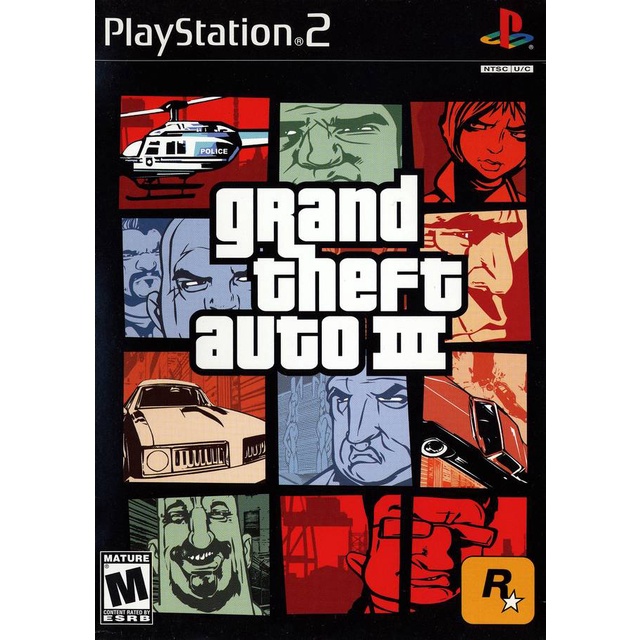 Grand Theft Auto III แผ่นเกมส์PS2 แผ่นไรท์ps2 gta3 Ps2 เกมเพล2 Grand Theft Auto3 ps2 GTA3 ps2