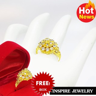 Inspire Jewelry ,แหวนพลอยขาว ยกยอด