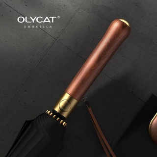 Olycat ใหม่ ร่มกันฝน กันลม ด้ามจับไม้ 16K สไตล์ญี่ปุ่น หรูหรา สําหรับผู้ชาย ผู้หญิง