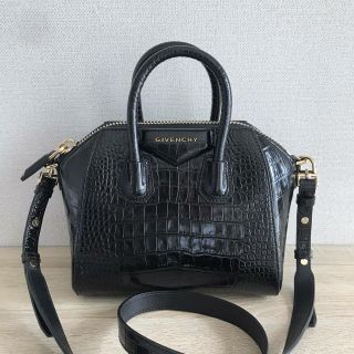 NEW GIVENCHY ANTIGONA BLACK CROC EMBOSSED