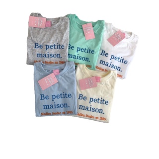 พร้อมส่ง ผ้าคอตตอน 🫕🥪Be petite เสื้อยืดทรงโอเวอร์ไซต์ ปักBe petite S_0034