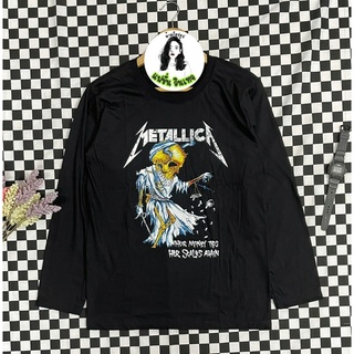 เสื้อยืดแฟชั่นวินเทจ METALLICA แขนยาวสุดฮิต