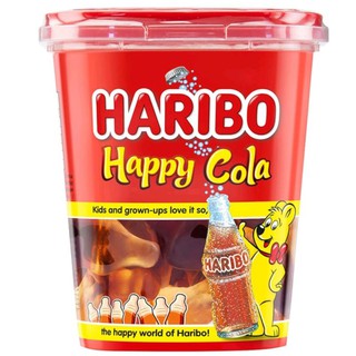 ฮาริโบ เยลลี่รสโคล่า แบบกระปุก Haribo Happy Cola Jelly 175g.