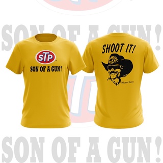 เสื้อยืดผ้าฝ้ายพิมพ์ลายแฟชั่น เสื้อยืด ผ้าฝ้าย 100% พิมพ์ลาย Baju Motor STP Son Of A Gun Shoot it สําหรับรถจักรยานยนต์