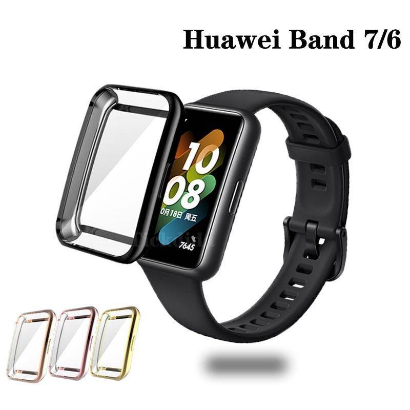 เคส TPU นิ่ม แบบใส กันรอยหน้าจอ 360 สําหรับ Huawei Band 7 6 Huawei Honor Band 6