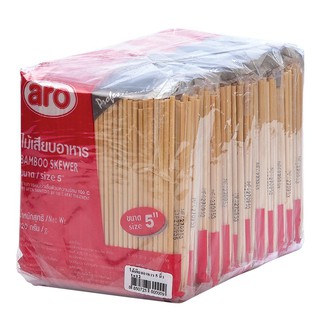 ไม้เสียบอาหาร ขนาด 5 นิ้ว 120 กรัม แพ็ค 12 ห่อ/Aro Stick Skewers Size 5 inches 120 grams Pack of 12