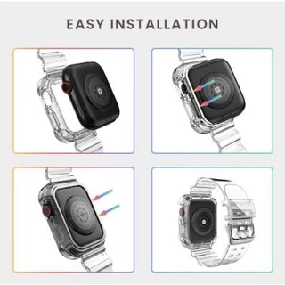 สายนาฬิกาข้อมือ ซิลิโคนนิ่ม แบบใส สําหรับcompatible for iwatch11 10 9 8 7 se6 5 4 3 2 1 38mm40mm42mm44mm41mm45mm46mm49mm