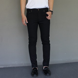 Zebra Jeans กางเกงยีนส์(Size28-44)ผ้ายืดสีดำขาเดฟ