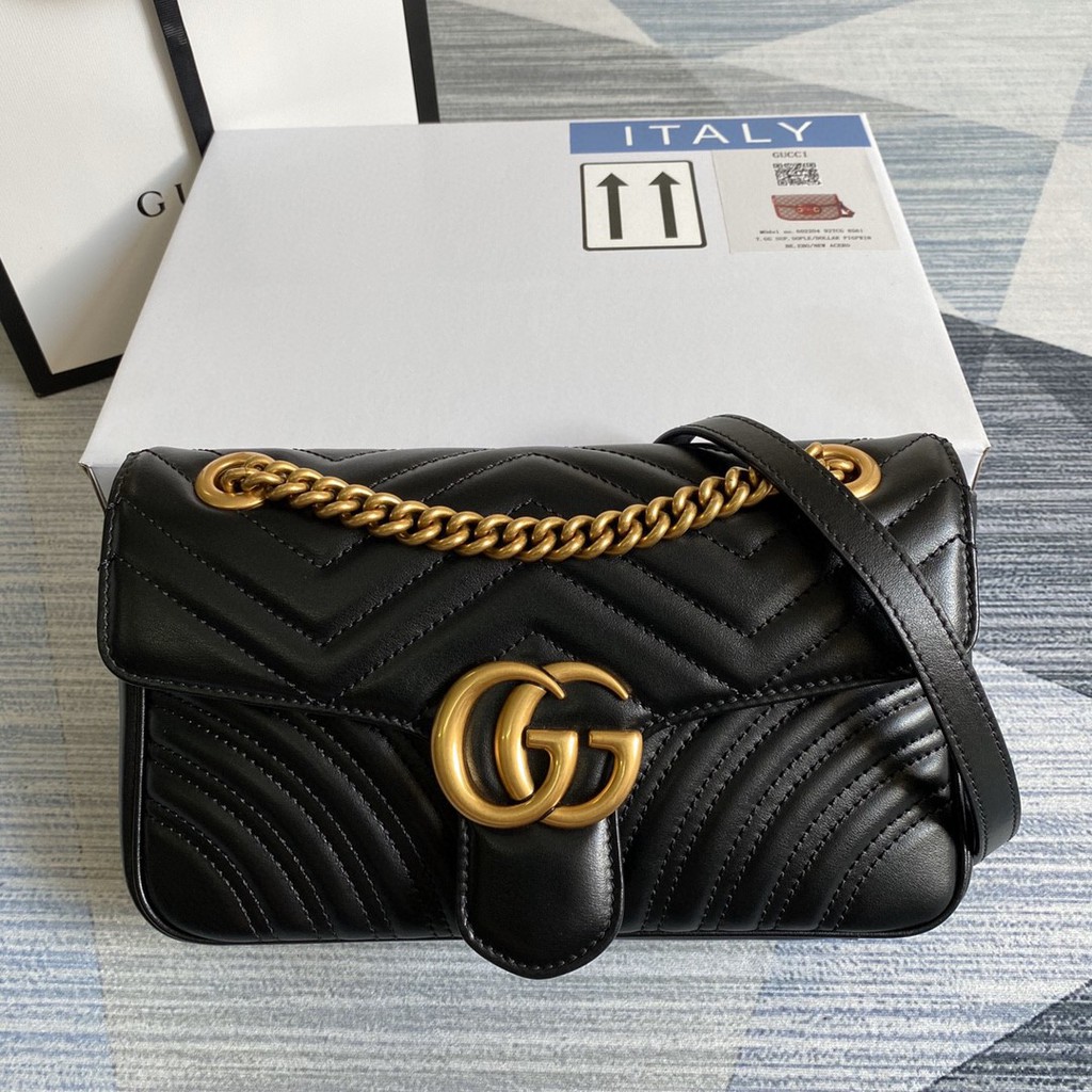 Gucci GG marmont     กระเป๋ามินิ กระเป๋าเป้ ของแท้ 100%