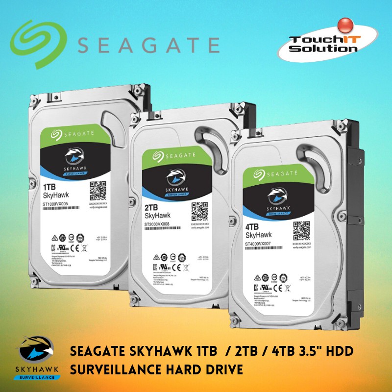 ↗Seagate SkyHawk 1TB / 2TB / 4TB 3.5" HDD Surveillance Hard Drive SATA