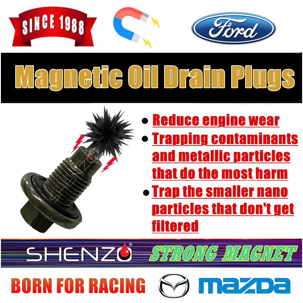 Ford Ranger T6 T7 T8 ถั่วน้ําน้ํามันแม่เหล็ก DRAIN PLUG M14x1.5mm ขนาด Ecoboost MAZDA BT50 JAGUAR LA