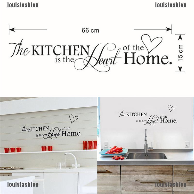LFTH The Kitchen is the heart of the home Wall Art Wall sticker adore ...