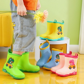 รองเท้าบูทกันฝนเด็กสาวๆ แฟชั่น กันน้ำ ส้นหนา ฤดูฝน นุ่มสบาย ทนแรงเสียดสี SF3709