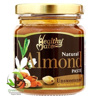 Happy mate ครีมอัลมอนด์ KETO Unsweet สูตรไม่มีน้ำตาล ทาขนมปัง Almond paste 200 กรัม