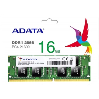 ADATA RAM For NOTEBOOK(แรมโน้ตบุ๊ค) รุ่น (AD4S266671G19-R) SODIMM DDR4-16GB/Buss 2666MHz -CL19/1.2V