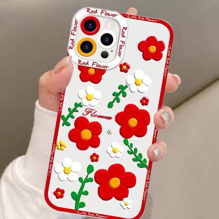 เคสโทรศัพท์มือถือ ซิลิโคนนุ่ม TPU ใส ลายดอกไม้ สําหรับ Iphone 14 13 12 Mini 11 10 Pro XS Max X XR 8 7 6 6S Plus SE 2020