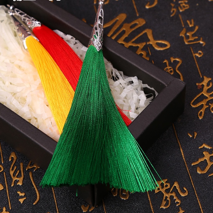 14เซนติเมตรที่มีสีสันผ้าไหมรถไฟพู่สําหรับจักรเย็บผ้าผ้าม่าน ทําเอง จี้อุปกรณ์ตกแต่งบ้าน - รูปที่ 2