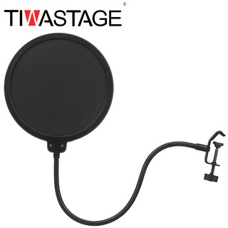 กันลมและละอองน้ำลาย Microphone Flexible WindScreen Mask Mic Pop Filter Shield 155MM for Speaking Recording Accessories