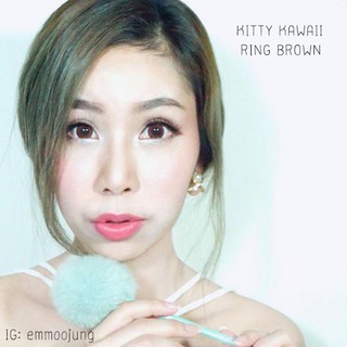 ✅  Kitty Kawaii Ring  black Contactlens บิ๊กอาย คอนแทคเลนส์ ราคาถูก แถมตลับฟรี