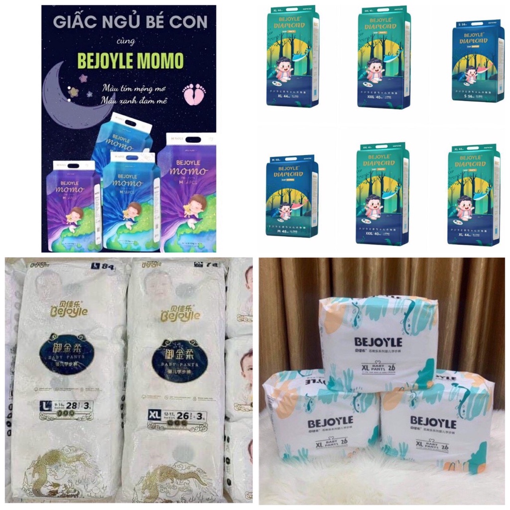 ผ้าอ้อม Bejoyle Plus/สีฟ้า/Momo/สติ๊กเกอร์เพชร/กางเกง S120/M96/L90/XL78/XXL66/XXXL54