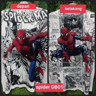 เสื้อยืด พิมพ์ลาย Spiderman FULLPRINT Front Rear, print Back And Forth, BANGKOK DISTRO ขนาดใหญ่ XL XXL XXXL