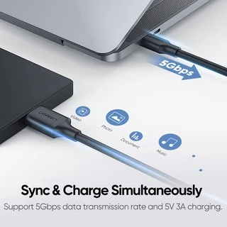 Ugreen สายชาร์จ เเละ ซิงค์ข้อมูล จาก USB Type C เป็น Micro USB 3.0