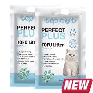 Topcat Perfect Plus ทรายเต้าหู้ 6 ลิตร 2 ถุง