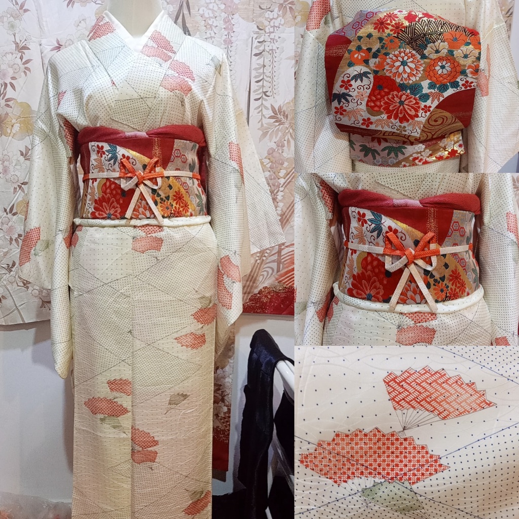 พร้อมส่ง Set Kimono ชุดกิโมโนแท้ มือสอง จากญี่ปุ่น