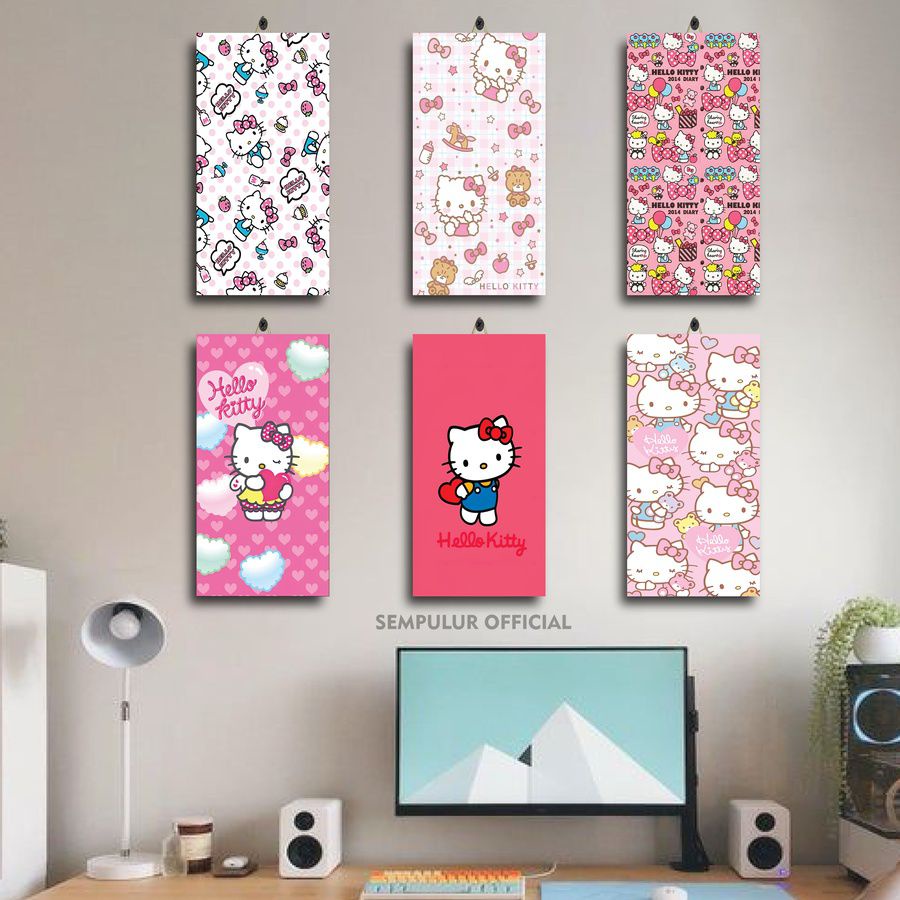 HELLO KITTY เล่นเกม ROOM DISPLAY WALLPAPER 15X30 FL5CF/WQZ8T / HELLO KITTY CAFE WOODEN ROOM DECORATI