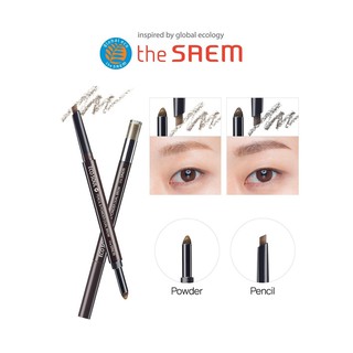 [THE SAEM] eco soul pencil &amp; powder dual brow 0.3/ 0.5g  ดินสอเขียนคิ้ว และแป้งฝุ่น  สินค้าเกาหลีแท้ๆส่งตรงจากเกาหลี