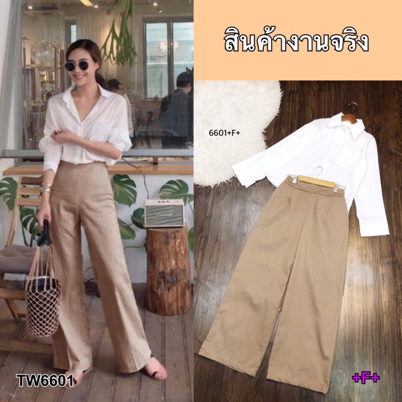 MM6601 Set 2 ชิ้น เสือเชิ้ตโฟร์เวย์แขนยาว มาพร้อมกางเกงขายาวSet of 2 pieces. Long-sleeved four-wayเก - รูปที่ 3