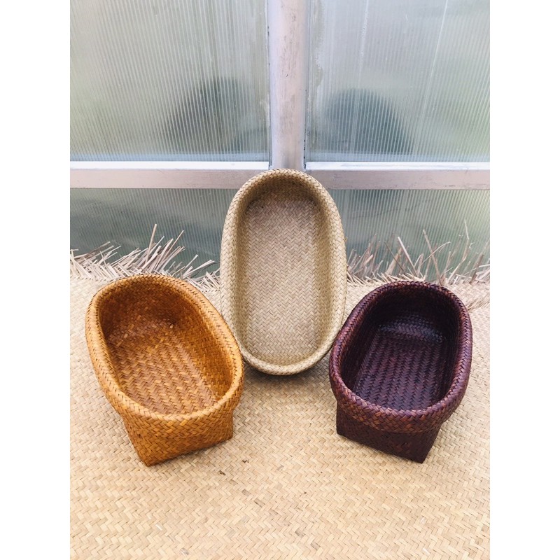 ถาดกระจูดทรงรีเอนกประสงค์ 5x11 สูง 4 นิ้ว ราคาถูก Shopee Lazada