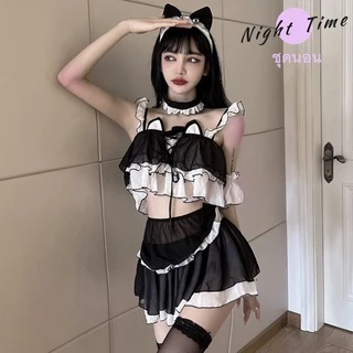 ชุดนอน ชุดนอนไลฟ์สด สำหรับไลฟ์สด SET-033