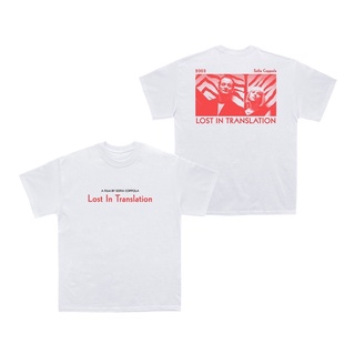 ผ้าฝ้ายแท้เสื้อยืด พิมพ์ลาย Lost IN TRANSLATION BILL AND SCARLETT FILM TV-SERIESS-4XL