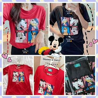 👕𝙇𝙞𝙥𝙩𝙪𝙣 𝙎𝙝𝙤𝙥 พร้อมส่ง เสื้อยืดลายการ์ตูน มิกกี้เมาส์ Mickey Mouse  เสื้อ Freesize ผ้าคอตตอนผสมโพลีเอสเตอร์