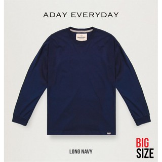 Just Say Bad ® เสื้อแขนยาว 3XL 4XL ไซส์ใหญ่ ( จั้มแขน ) สีกรม รุ่น Classic Long  BLB