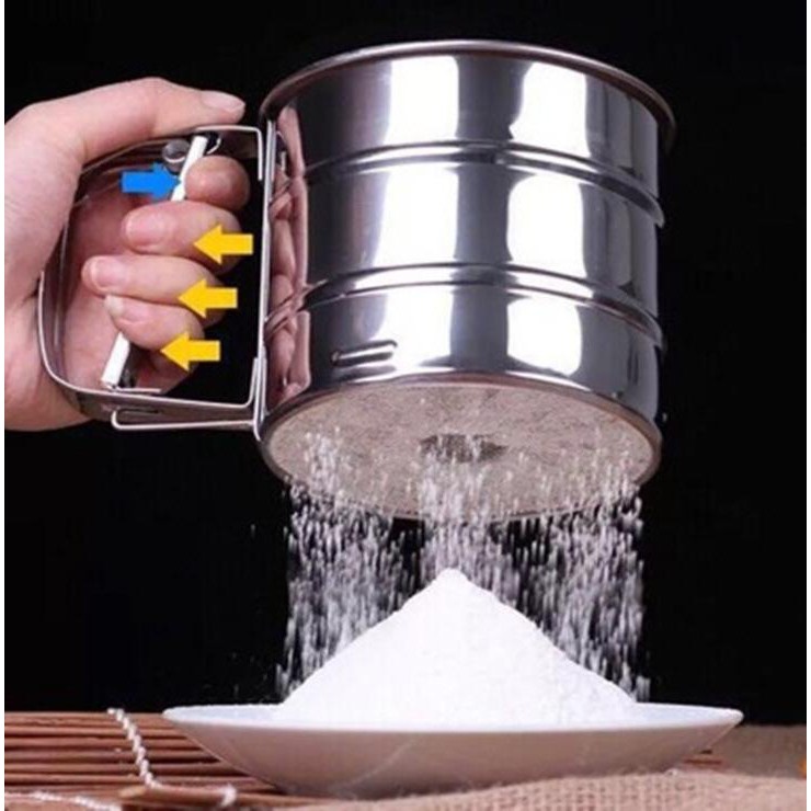 FLOUR SIEVE MESH FLOUR FILTER SUGAR POWDER CUP ภาชนะกรองสแตนเลส SHAKER