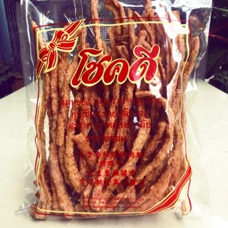 หมูแผ่นสติ๊ก หมูแท่ง โชคดี 200 กรัม ของแห้ง ของทานเล่น เยาวราช(ร้านหมูหยองโชคดี วงเวียน22)