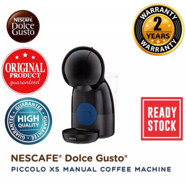 Nescafe Dolce Gusto Piccolo XS เครื ่ องชงกาแฟแบบแมนนวล สีดํา