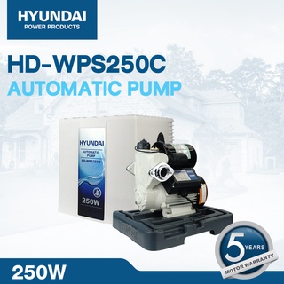 HYUNDAI HD-WPS250C AUTOMATIC PUMP 250W. ฮุนได ปั๊มน้ำอัตโนมัติแรงดันคงที่ รุ่น HD-WP-WPS250 กำลัง 250 วัตต์