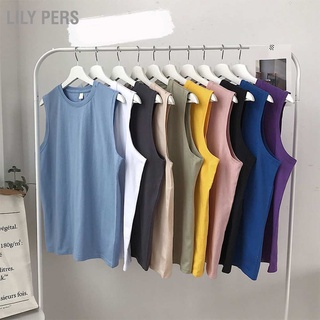 [คลังสินค้าใส]Lily Pers เสื้อกล้ามออกกําลังกาย แขนกุด สีพื้น สําหรับผู้ชาย เพาะกาย ฝึกกล้ามเนื้อ