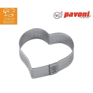 Pavoni XF14 Monoportion Heart-Shape Microperforated 74x62xH 20 mm./พิมพ์ทาร์ต รูปหัวใจ