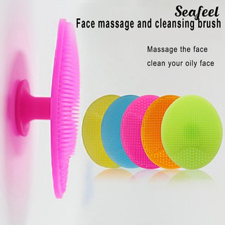 Seafeel 🎀Silicone Face Cleaning Pad Brush Exfoliating Skin Pore Scrubber Cleanser