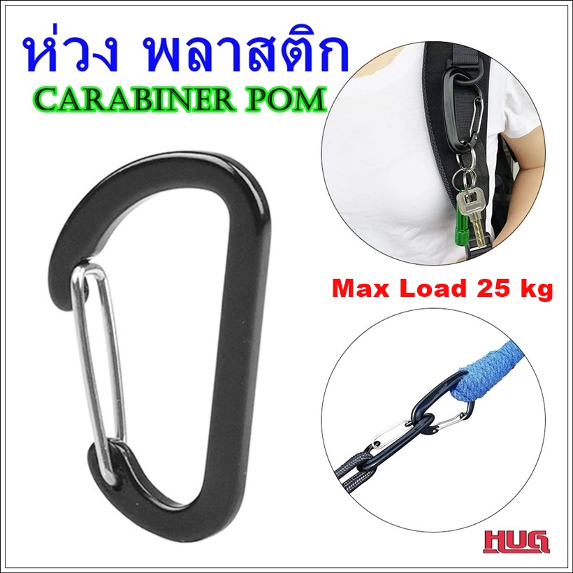 ห่วงพลาสติก Carabiner คาราบิเนอร์ ห่วง POM ห่วงแขวนของ ห่วงพลาสติกแขวนของ ตะขอแขวน ตะแขวนแขวนพลาสติก ตะขอพวงกุญแจ hug