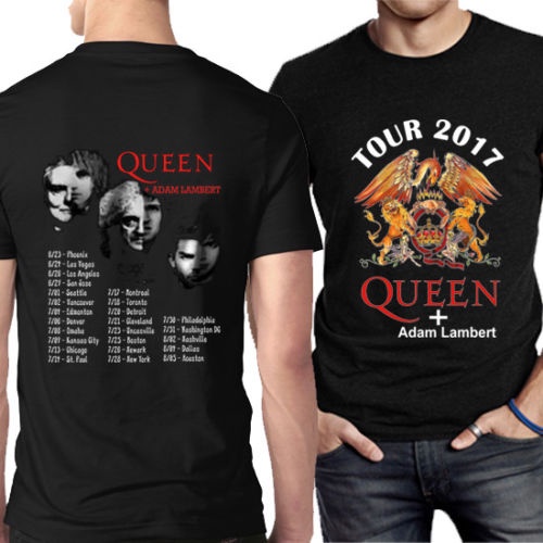 เสื้อยืด พิมพ์ลาย Queen 2 Side Lambert Tour TshIrt Adam สําหรับผู้ชาย และผู้หญิง