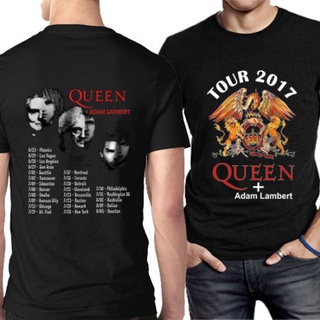 เสื้อยืดครอปเสื้อยืด พิมพ์ลาย Queen 2 Side Lambert Tour TshIrt Adam สําหรับผู้ชาย และผู้หญิงS-5XL