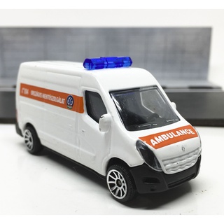 Majorette Renault Master - Orszagos - Hungary Ambulance - White Color /Wheels 5U /scale 1/66 (3 inches) no Package