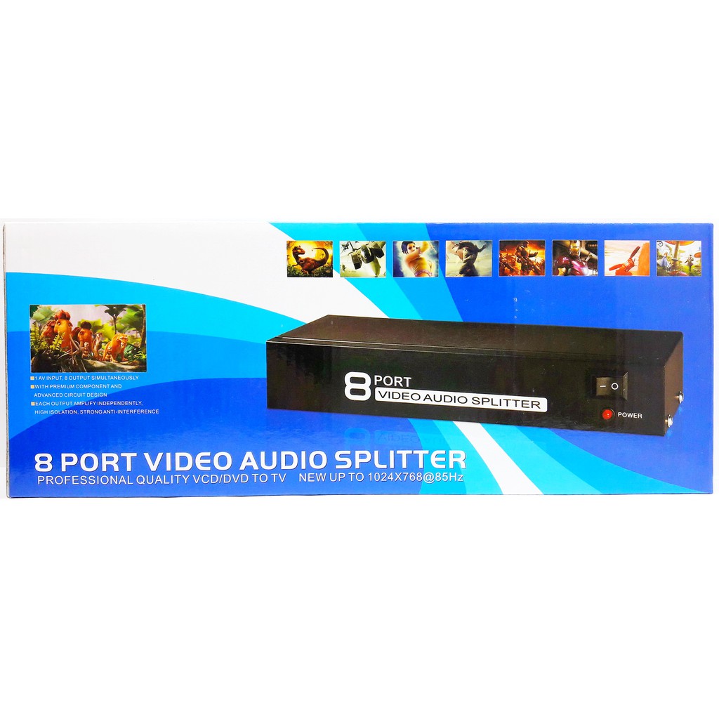 กล่องแปลงสัญญาณ AV Mt-108av 8 Port Video Audio Splitter 1 รูปที่ 4
