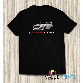 Value Prints Honda Civic Shirt High Quality Cottonเสื้อยืด